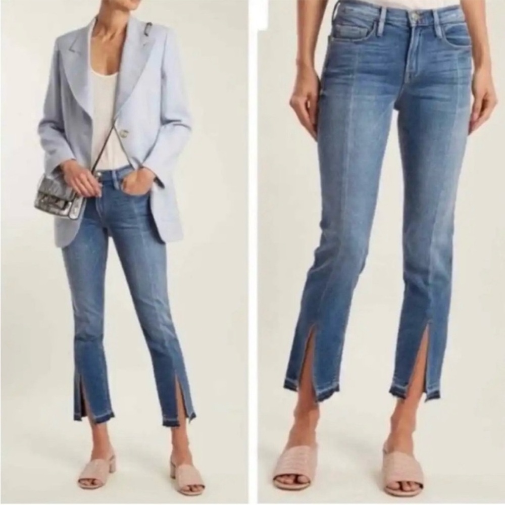 Frame Le‎ Nouveau Straight Leg Front Split Hem Jean in Sheffield